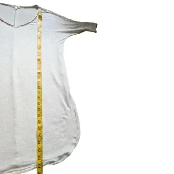 Anthropologie Maronie Dress Oatmeal V Neck Elbow Sleeves Oversized Women's L - Picture 11 of 11